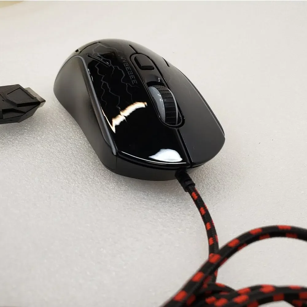 MAGEGEE G6 Wired Gaming Mouse with LED Backlight (Black with Lightning Pattern)